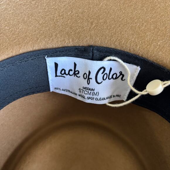 Lack of Color Zulu Tan Brown Australian Wool Wide Brim Fedora Hat - Picture 6 of 7